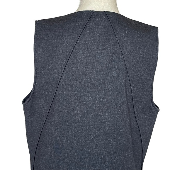 Cabi Women’s Drafting Charcoal Grey Vest Size S Step Hem Side Slits Lagenlook - Picture 10 of 13